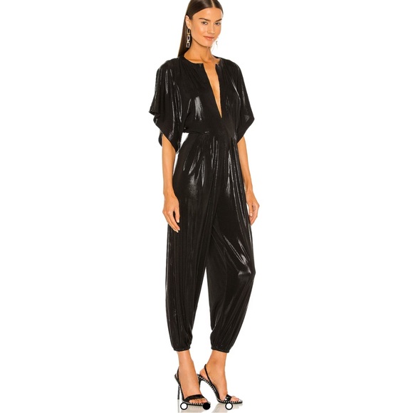 Norma Kamali Pants - Norma Kamala Black Rectangle Jog Jumpsuit
